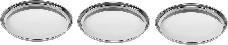 Nirvika Stainless Steel 3 Pc Thali Plate DinnerLunchDinnerwareServeware 13 inch Kitchenware Set Ideal for Home Restaurants and Family Use - Image 5