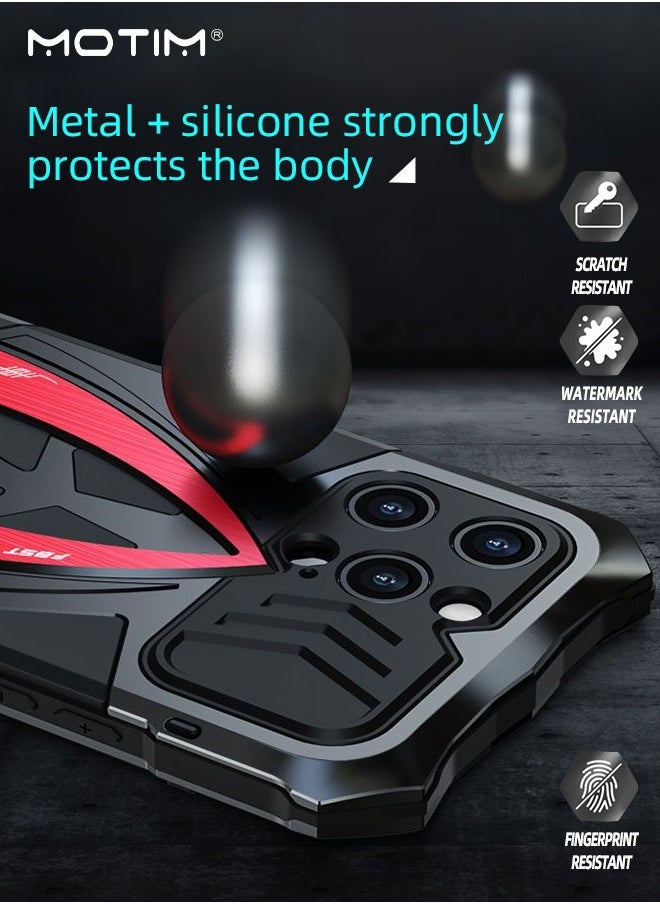Motim Metal Supercar Case for iPhone 14/14 Pro/14 Plus/14 Pro Max with Protector 2 in 1, Top Grade Drop Protection Shockproof Heavy Duty Armor Case with Screen Protector Film  - Image 5