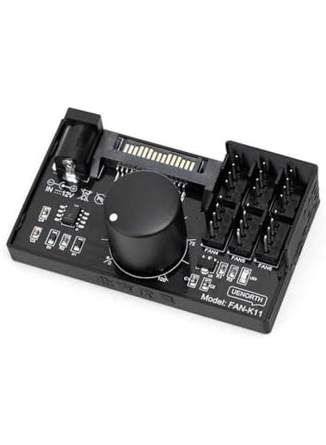 POWER4PIN 4 Channel NAS Server Fan Speed Controller Knob Regulation - Image 1