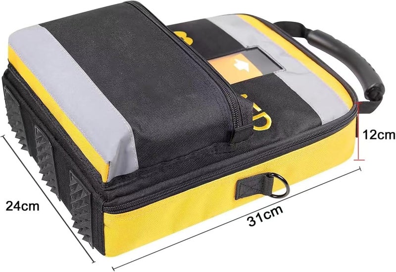 COYEUX Portable Defibrillator Pouch, AED Storage Bag, with Adjustable Shoulder Straps, Two Way Zip, Eye-catching Reflective Strips, Two Layer Design, for Home, Office, Hospital - Image 5