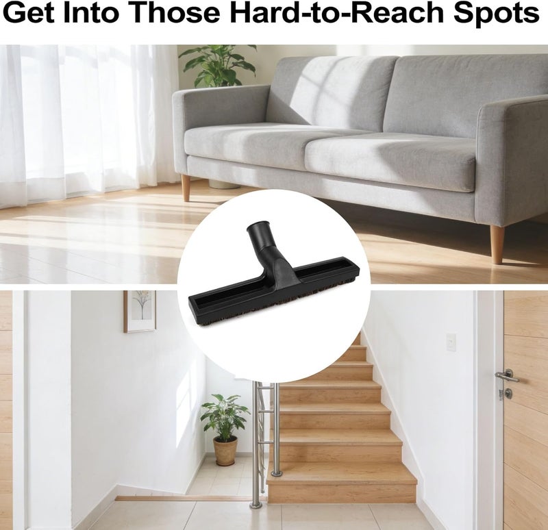 ANBOO 32mm 1 1/4 inches Vacuum Hardwood Floor Attachment Accessories Deluxe Extra Large Hardwood Brush 1-1/4inch Multi Surface Vacuum Floor Brush 360 Degrees Swivel Head Hard Floor Brush - Image 4