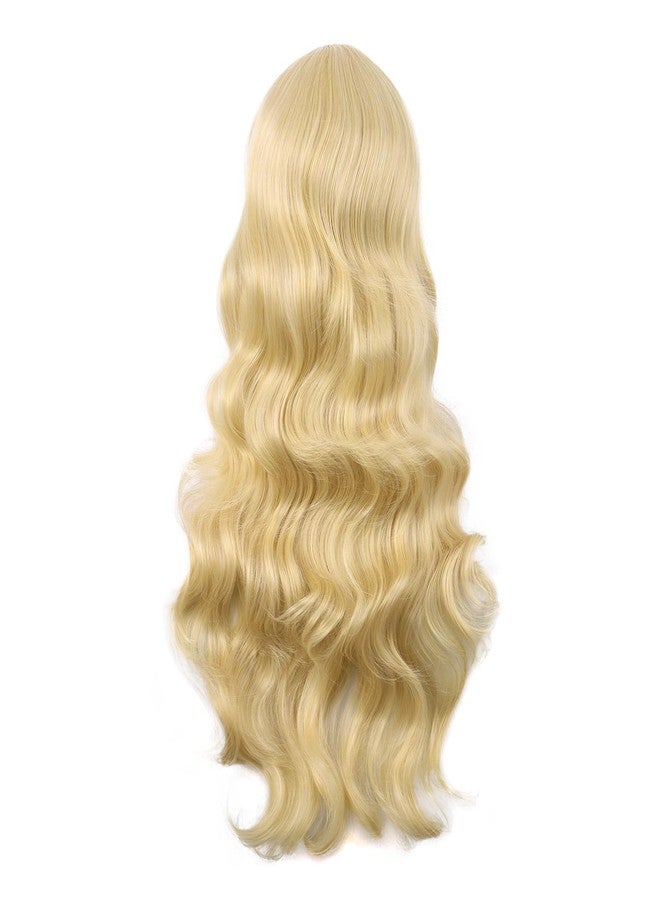 MapofBeauty 28 Inch/70 cm Charming Women Side Bangs Long Curly Full Hair Synthetic Wig (Mixed Golden) - Image 4