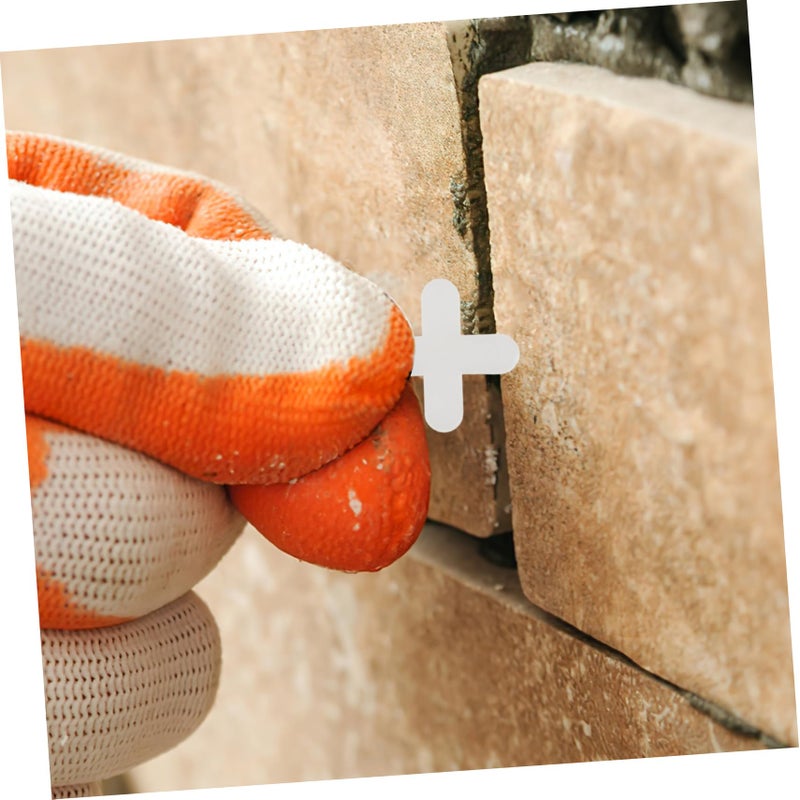 500 قطعة فواصل بلاط على شكل صليب 2.50 × 2.50 × 0.50 سم لأداة تسوية الجراوت للتثبيت الدقيق - Image 5