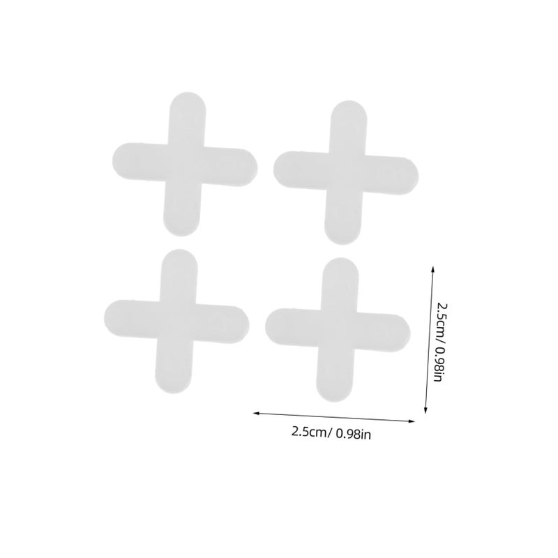 500 قطعة فواصل بلاط على شكل صليب 2.50 × 2.50 × 0.50 سم لأداة تسوية الجراوت للتثبيت الدقيق - Image 3
