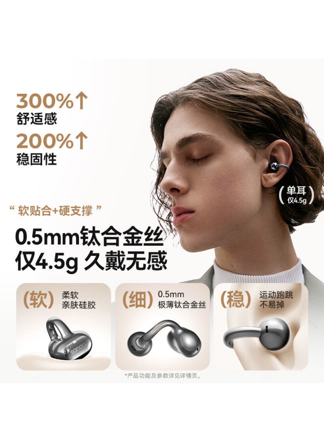 Sanag Saina S8s [subsidies], Clip-on Ai Bluetooth Headphones, Air-bone Conduction Concept Wireless Sports Earphones, Ear-hook Style, Conference Translation Noise-reducing Open-ear Headphones - Image 3