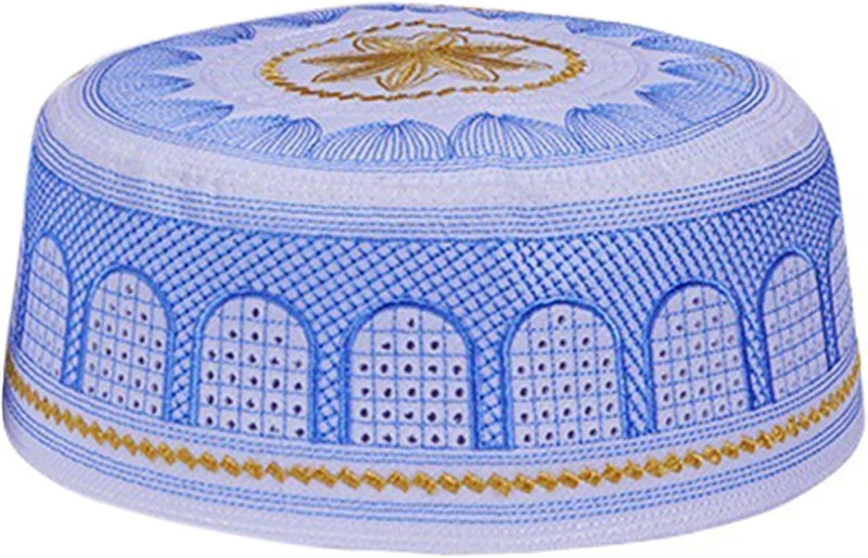 Multipurpose Embroidered Cultural Headwear Ideal for Adults and Lightweight Muslims Headpiece Stylish Muslims Cap Arabic Hat - Image 1