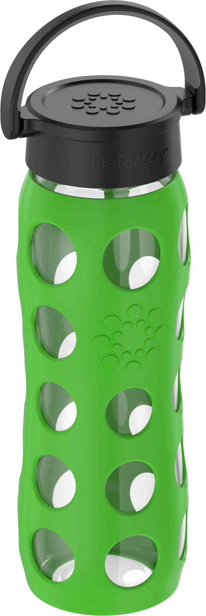 Lifefactory 22-Ounce BPA-Free Glass Water Bottle with Classic Cap and Protective Silicone Sleeve  Moss - Image 2