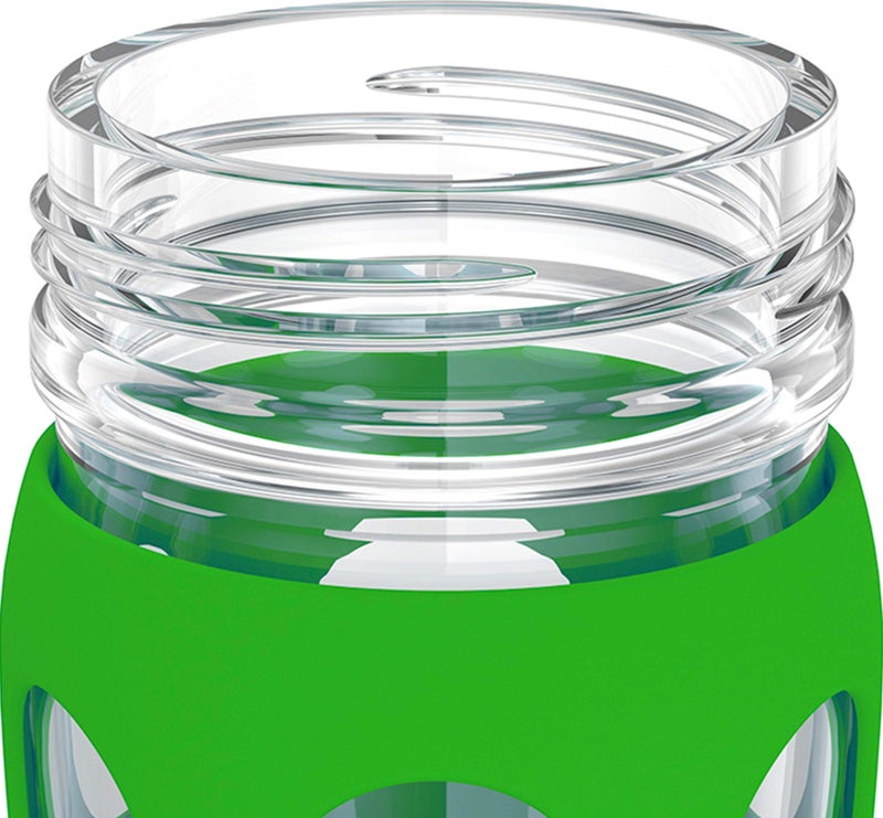 Lifefactory 22-Ounce BPA-Free Glass Water Bottle with Classic Cap and Protective Silicone Sleeve  Moss - Image 3