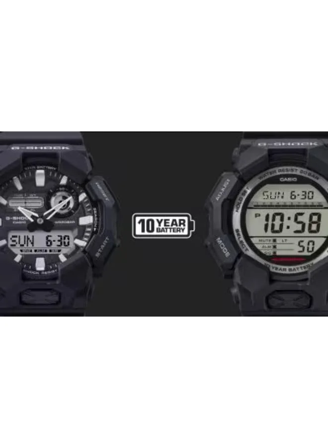 جي شوك Men's Digital Display Watch With Black Resin Strap - GD-010-1A1DR