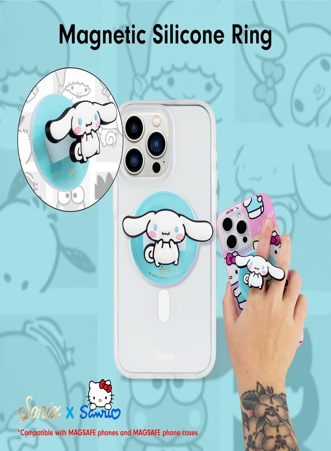 Sonix x Sanrio Magnetic Phone Grip, MagSafe Silicone Ring Loop Grip - Detachable Holder for Hand, Soft MagSafe Grip | Light Blue, Baby Blue | Cinnamoroll - Image 3
