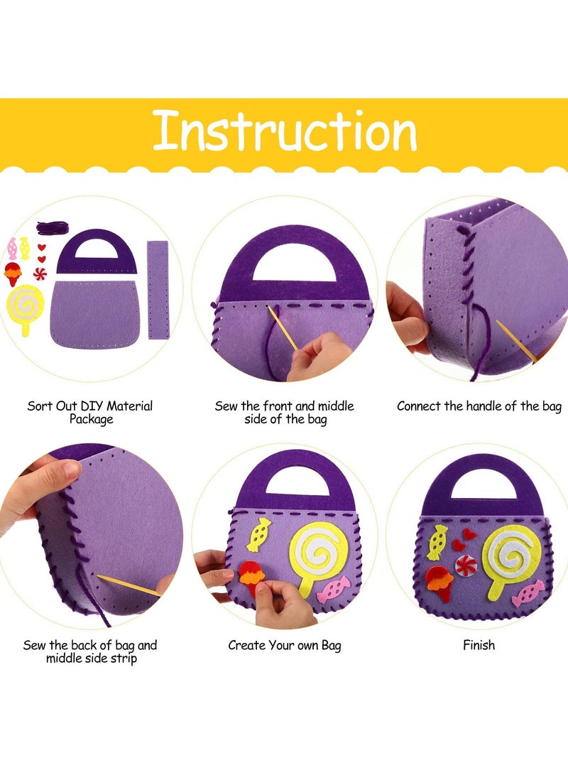 Mr. Penda 10 Pieces Arts and Crafts Set, Animal Hand Puppet Sewing Craft Felt Sock, Puppet DIY Arts and Preschool Educational Toys, Sewing Bags for Boys Girls Beginner Storytelling Role Play  - Image 4