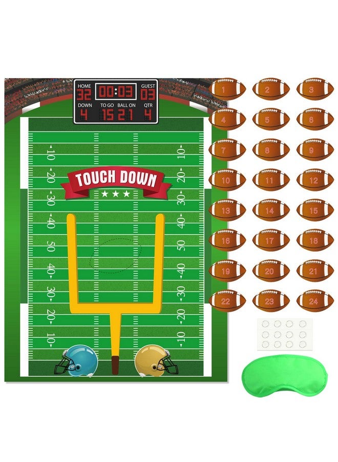 FEPITO Pin The Football On The Goalpost Pin The Football Game For Kids Birthday Party Game With 24 Pcs Football Stickers For Football Party Decorations Kids Birthday Party Decorations - Image 2