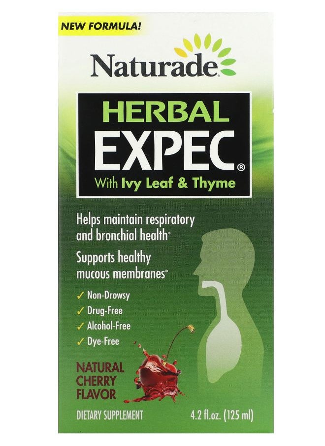 Naturade Herbal EXPEC with Ivy Leaf & Thyme Natural Cherry 4.2 fl oz (125 ml) 