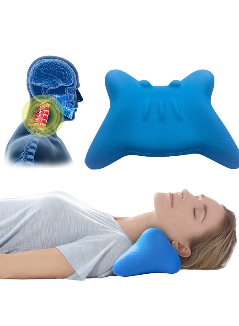 SYOSI Neck Stretcher for Pain Relief, Neck and Shoulder Relaxer, Cervical Traction Device Pillow for Pain Relief and Cervical Spine Alignment, Chiropractic Pillow with Acupressure Point - Image 1
