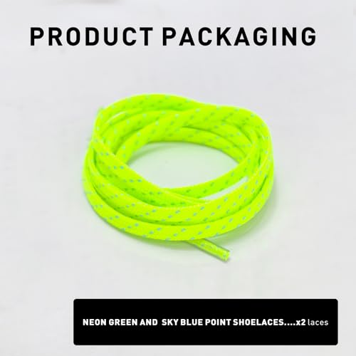 UamGlsob 5/32''(4mm) Soccer Shoe Laces for Soccer Shoes,Thin Flat Shoelaces Replacement Strings for Football Sneakers (Neon Green, 63"/160cm) - Image 2
