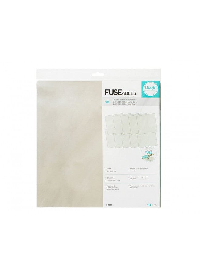We R Memory Keepers 660871 10 Piece Fuseables Clear Sheets, 12 x 12" - Image 1