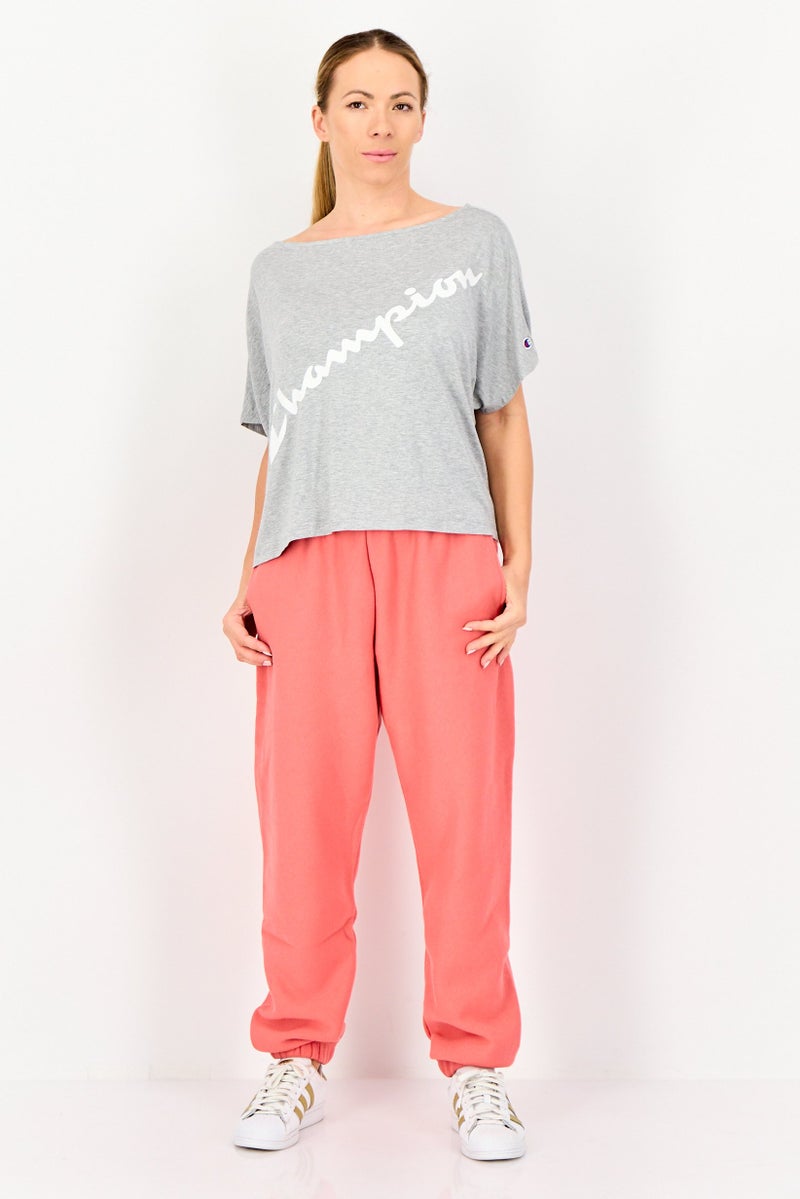 Champion Women Sportswear Fit Short Sleeve Outdoor Crop Top, Grey - Image 2