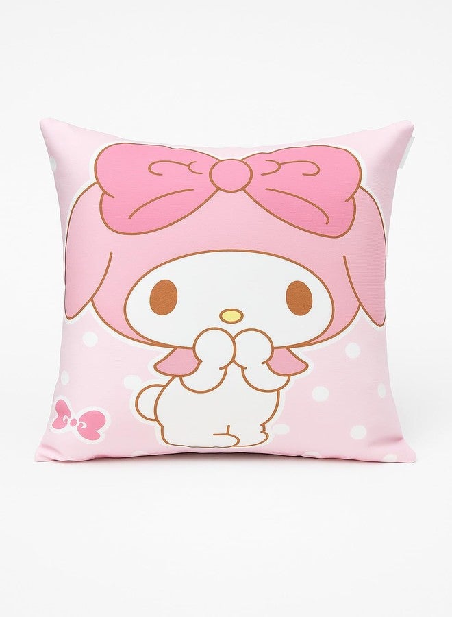 ZQBIEE Polyester Kids Cartoon Prints Cushion with Super Soft Fabric Size 16 inch x 16 inch x 2 inch (Light Pink) - Image 1