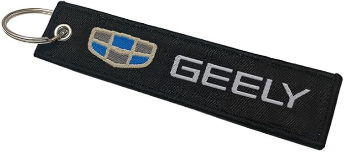 جيلي سلسلة مفاتيح من قماش فاخر عالي الجودة - سلسلة مفاتيح سيارة متينة مع حلقة وخطاف معدنيين | حامل مفاتيح قوي للمنزل والسيارة | تصميم أنيق مطرز - Image 3