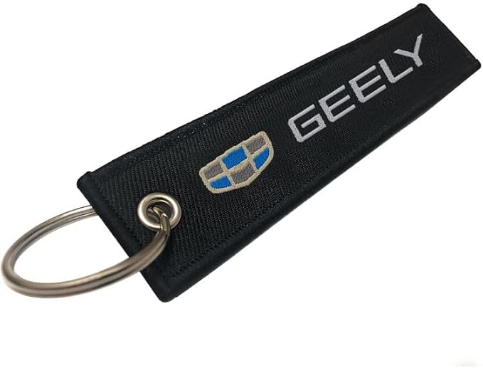 جيلي سلسلة مفاتيح من قماش فاخر عالي الجودة - سلسلة مفاتيح سيارة متينة مع حلقة وخطاف معدنيين | حامل مفاتيح قوي للمنزل والسيارة | تصميم أنيق مطرز - Image 1