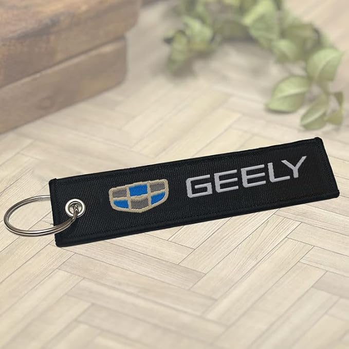 جيلي سلسلة مفاتيح من قماش فاخر عالي الجودة - سلسلة مفاتيح سيارة متينة مع حلقة وخطاف معدنيين | حامل مفاتيح قوي للمنزل والسيارة | تصميم أنيق مطرز - Image 4