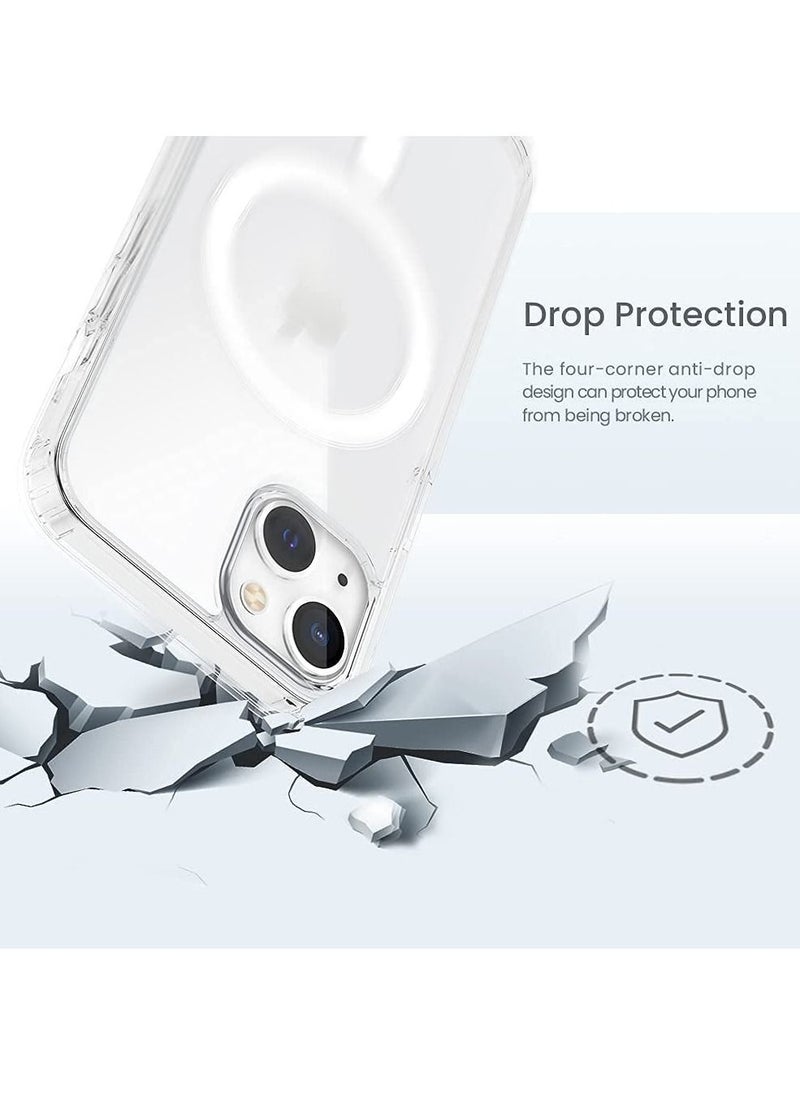 BORTONY - iPhone 14 Magsafe Case with Built in Magnets Hard Back Cover for Apple iPhone 14 6.1inch 2022 Released (Clear) - Image 1