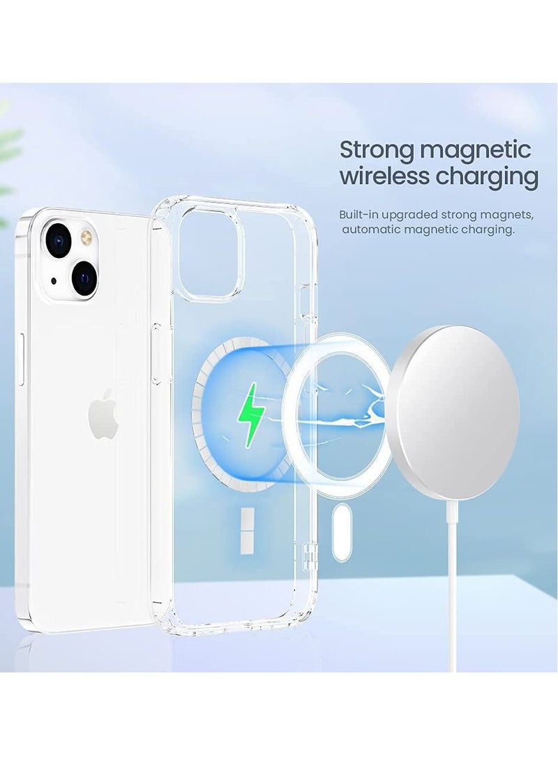 BORTONY - iPhone 14 Magsafe Case with Built in Magnets Hard Back Cover for Apple iPhone 14 6.1inch 2022 Released (Clear) - Image 1