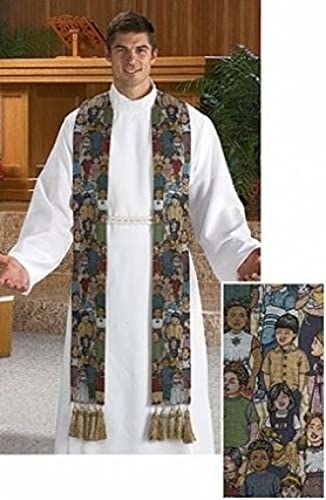 Cambridge Children of the World Tapestry Clergy Stole with Tassels - Image 4