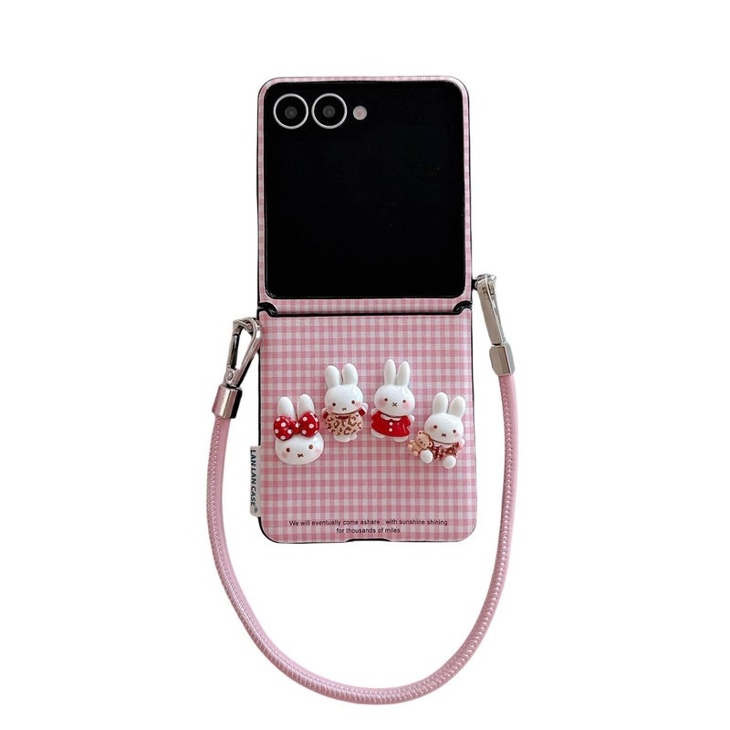 Cover Protective , PC , for Samsung Galaxy Z Flip 7 , Pink , for Weekend Trips - Image 5