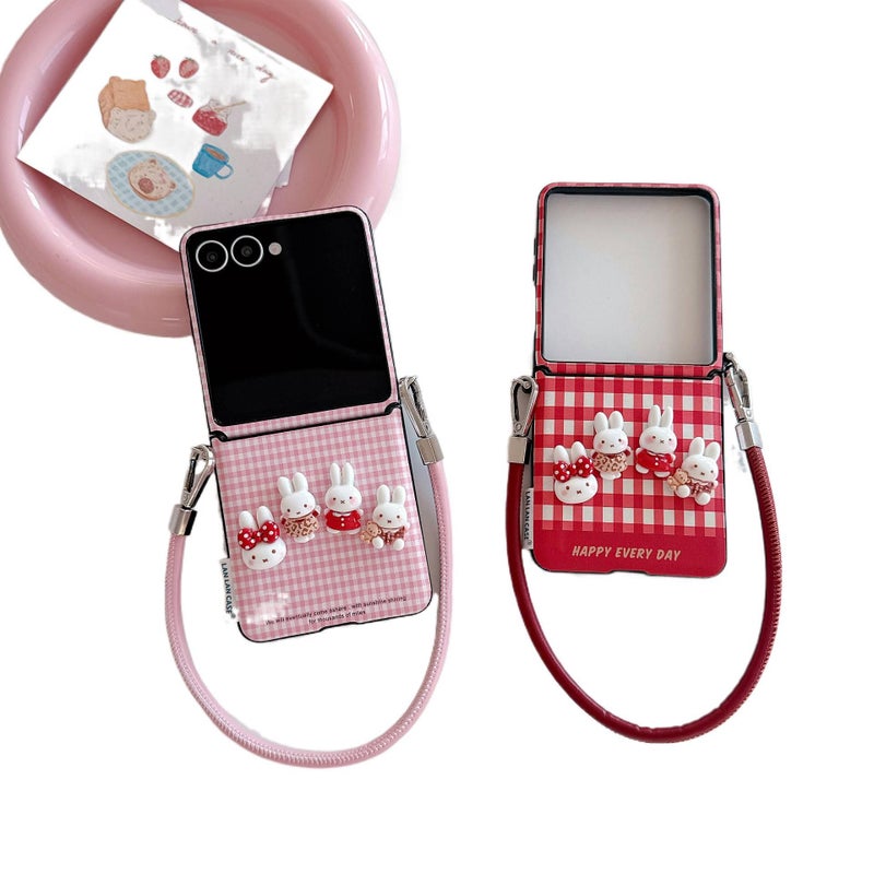 Cover Protective , PC , for Samsung Galaxy Z Flip 7 , Pink , for Weekend Trips - Image 2