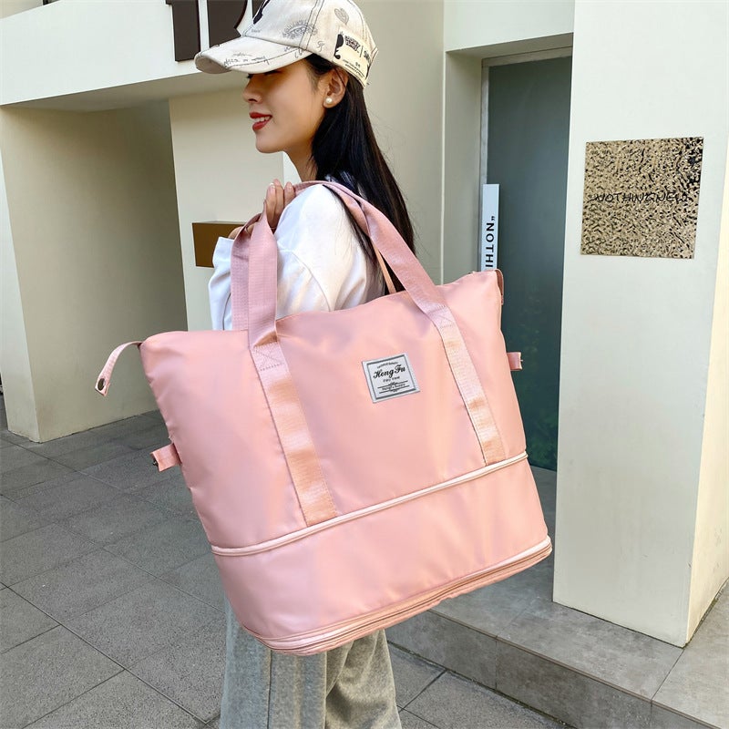 Factory Large Capacity Travel Bag Dry and Wet Separation Yoga Fitness Bag Double-layer Travel Trolley Case Luggage Storage Bag - Image 5