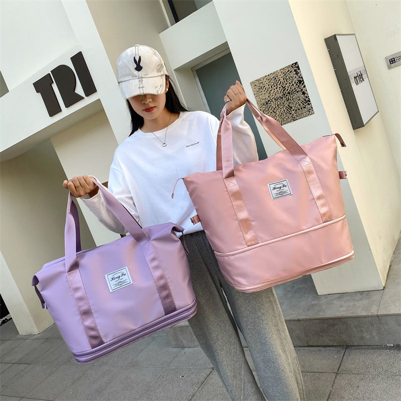 Factory Large Capacity Travel Bag Dry and Wet Separation Yoga Fitness Bag Double-layer Travel Trolley Case Luggage Storage Bag - Image 3