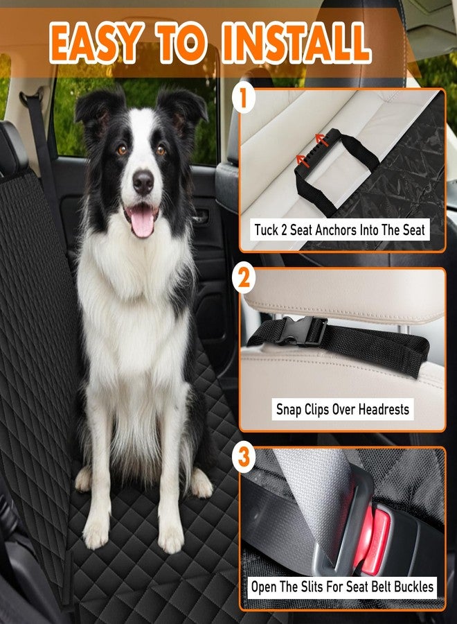 NECKORY Backseat Cover for Dogs, Waterproof and Non-Slip Pet Bench Seat Covers, Car Seat Protector for Back Seat, Universal Size Rear Car Seat Cover Fits Cars, Trucks and SUVs, L-Carbon Black - Image 3