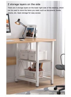 AGD Computer Desk with Shelves - Home Office Study Desks with Bookshelf for Study Writing and Work - Plenty Leg Room and Easy Assemble  - Image 2