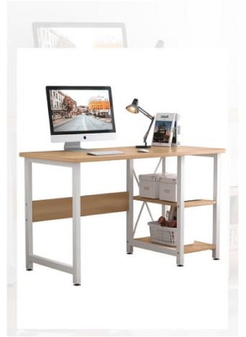 AGD - Computer Desk with Shelves - Home Office Study Desks with Bookshelf for Study Writing and Work - Plenty Leg Room and Easy Assemble - Image 1