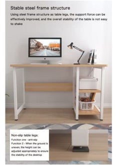 AGD Computer Desk with Shelves - Home Office Study Desks with Bookshelf for Study Writing and Work - Plenty Leg Room and Easy Assemble  - Image 5