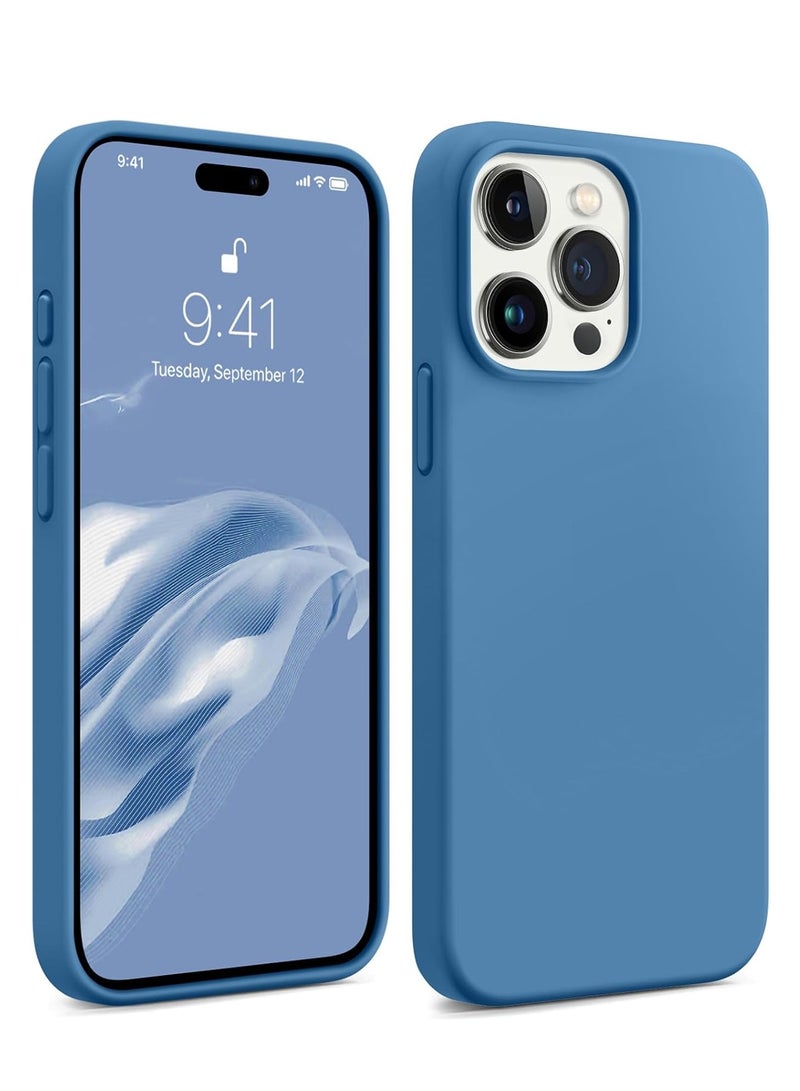 BORTONY iPhone 15 Pro Max Case Cover 6.7 inch Liquid Gel Silicone Rubber Soft Silky Touch Anti Scratch Shockproof Protective Cover for iPhone 15 Pro Max - Image 1