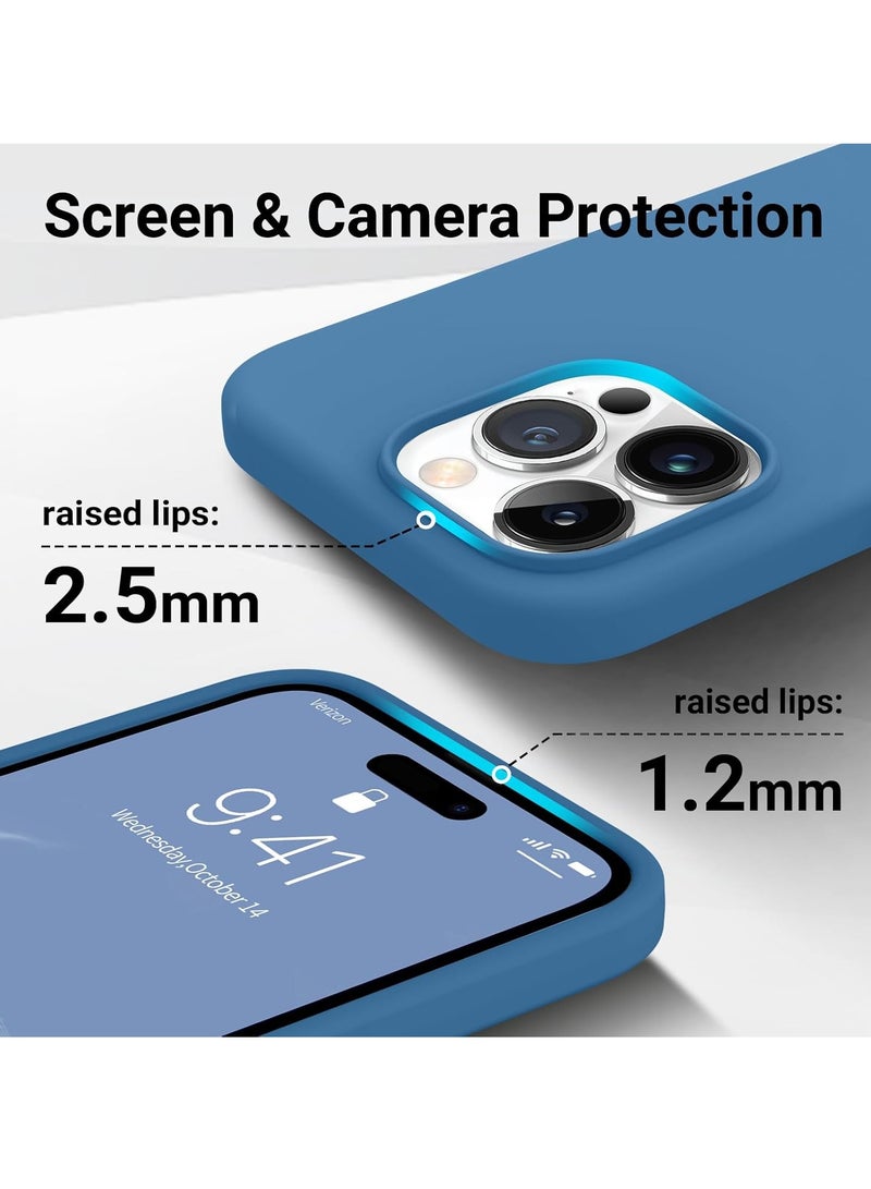 BORTONY iPhone 15 Pro Max Case Cover 6.7 inch Liquid Gel Silicone Rubber Soft Silky Touch Anti Scratch Shockproof Protective Cover for iPhone 15 Pro Max - Image 3