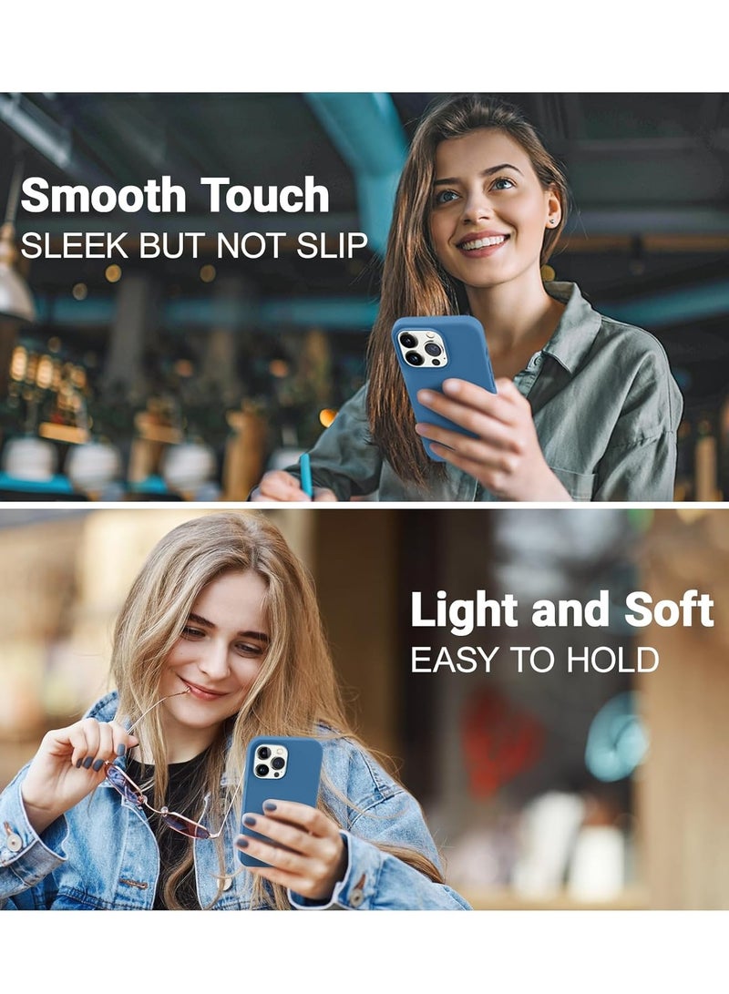 BORTONY iPhone 15 Pro Max Case Cover 6.7 inch Liquid Gel Silicone Rubber Soft Silky Touch Anti Scratch Shockproof Protective Cover for iPhone 15 Pro Max - Image 4