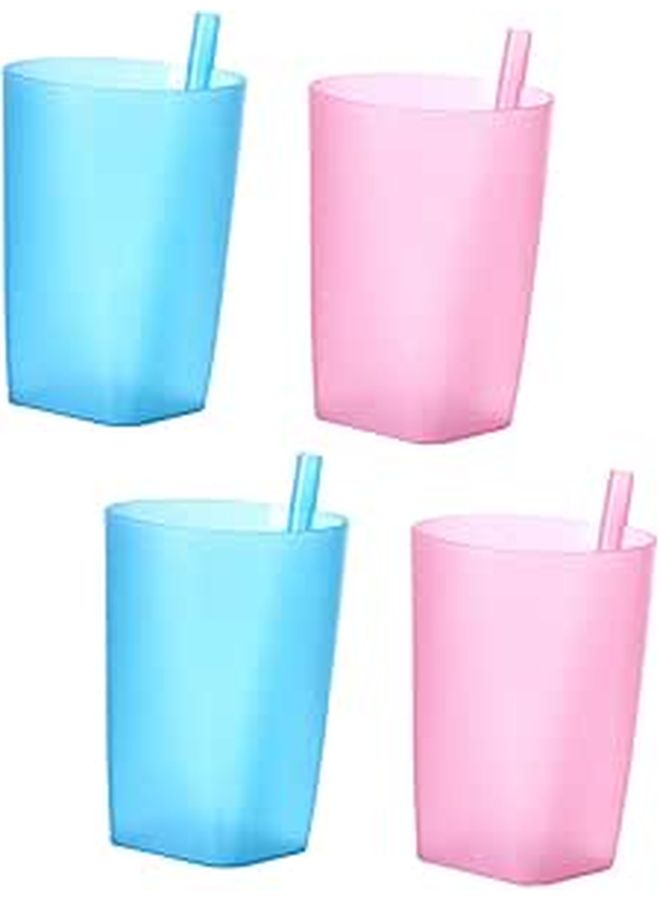 SUPVOX 4 Reusable Straw Cups For Water Juice Fall Design Bright Little Hands - Image 1