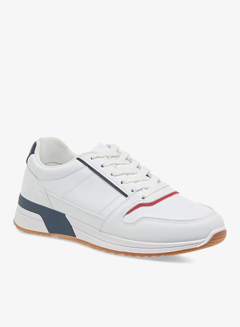 Men's Panelled Lace-Up Sneakers