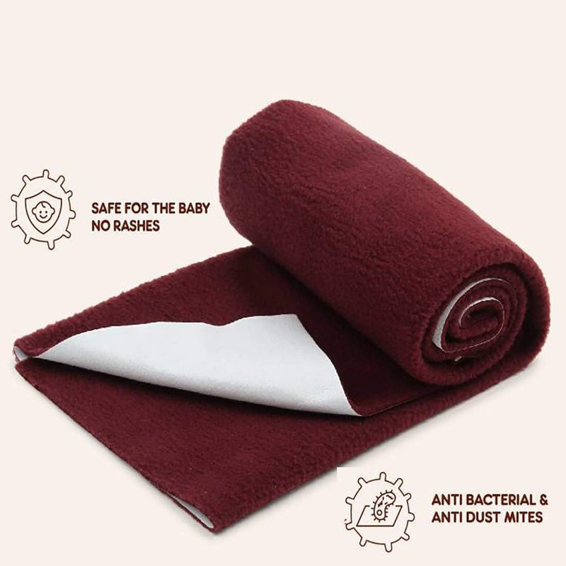 Edenwald Waterproof Quick Dry Sheet for Baby | Baby bedsheet Waterproof | (Marron_Medium (100cm x 70cm) - Image 2
