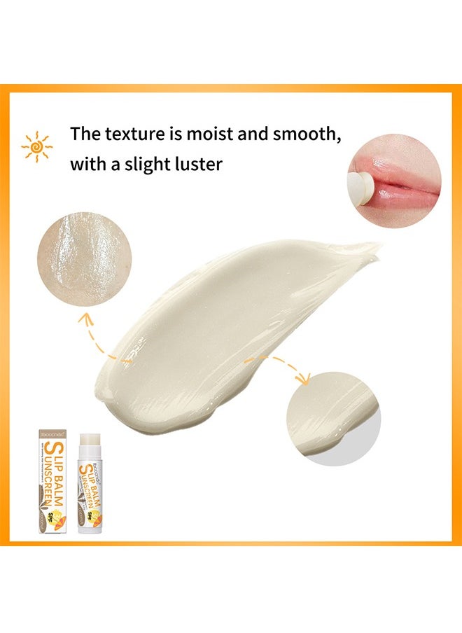آي بي سي سي سي أن دي سي - SPF 30 مرطب شفاه واقي من الشمس ، بلسم شفاه بتركيبة البطيخ SPF 30 بلسم شفاه واقية من الشمس بالصبار وفيتامين E مرطب طوال اليوم مرطب للشفاه الواقية من الشمس يرطب الشفاه الجافة المتشققة نباتي وخالي من القسوة بلسم واسع الطيف للعناية بالشفاه UVA / UVB - Image 1