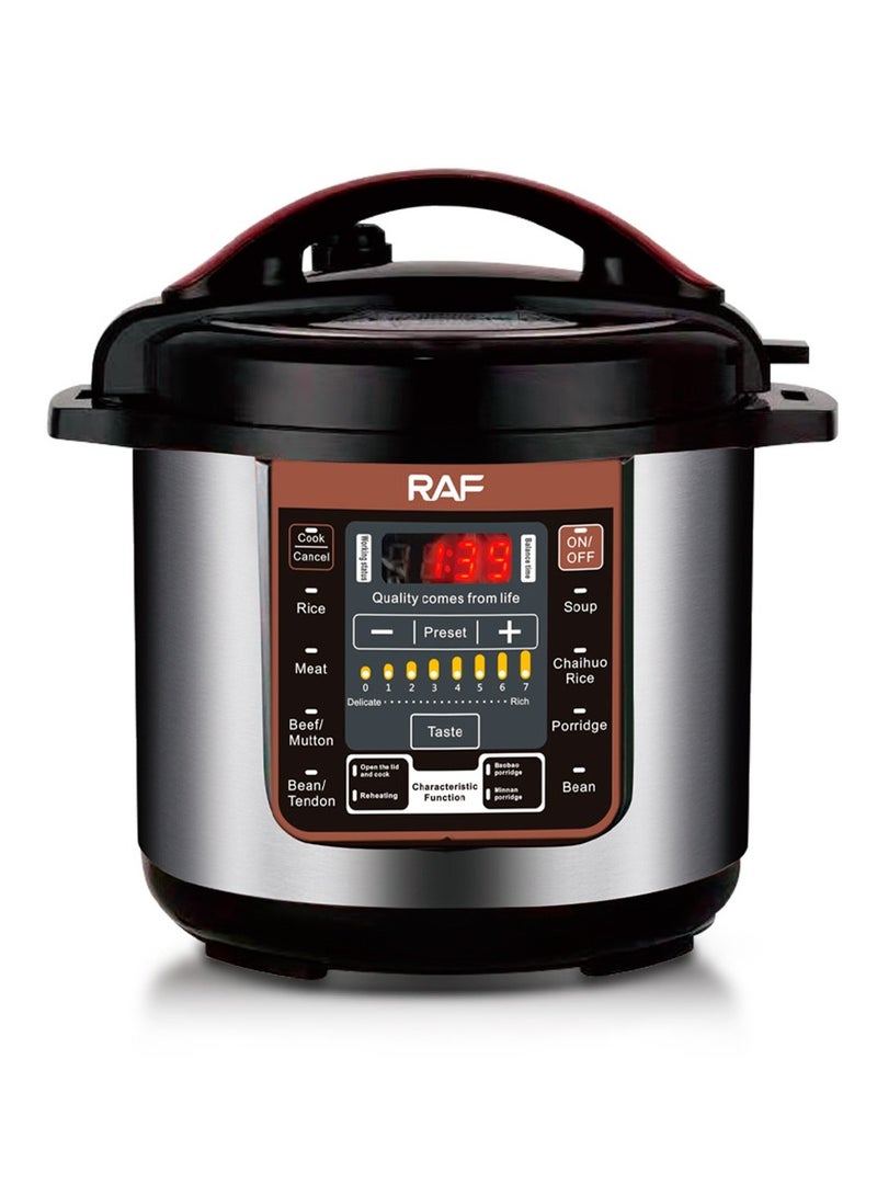 RAF  Electric Pressure Cooker – 12L Large Capacity, 1600W, Multi-Function Digital Cooker with LED Display, 24-Hour Timer, Non-Stick Inner Pot for Rice, Meat, Soup & More - Image 2