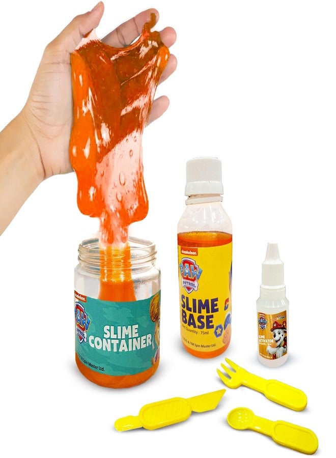 Wembley DIY Paw Patrol Slime Kit| Non-Toxic Soft Non-Sticky Activity Set| Fun Mix & Play Orange Scented Slime Making Kit for Kids| Sensory STEM Learning| Slime for Boys & Girls of 3-10 Years - Image 1