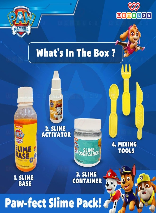 Wembley DIY Paw Patrol Slime Kit| Non-Toxic Soft Non-Sticky Activity Set| Fun Mix & Play Orange Scented Slime Making Kit for Kids| Sensory STEM Learning| Slime for Boys & Girls of 3-10 Years - Image 5