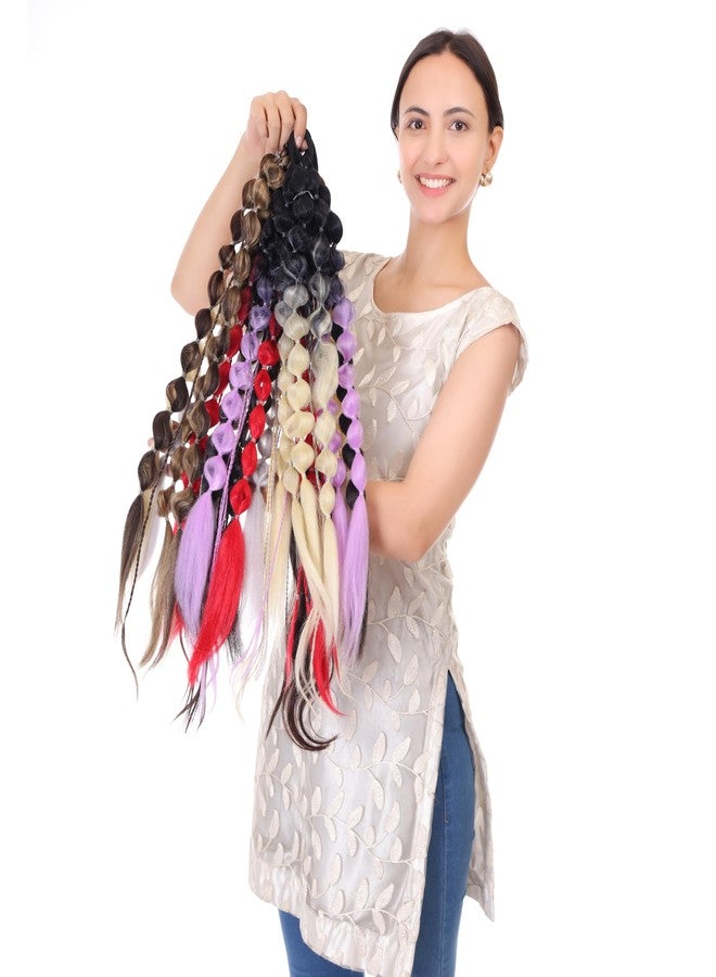 ريتزكارت وصلة شعر صناعية طويلة على شكل ذيل حصان فقاعي بطول 20 بوصة، مزودة بربطة شعر/ضفيرة مطاطية لتثبيت محكم، مثالية للفتيات والسيدات، من ماركة ريتزكارت (B27). - Image 4