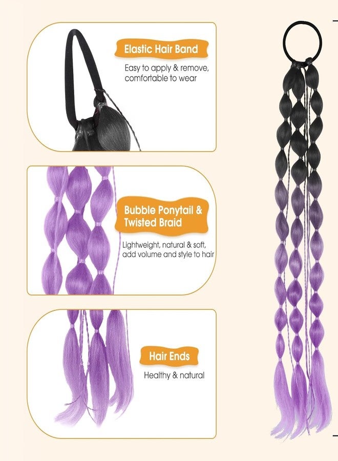 ريتزكارت وصلة شعر صناعية طويلة على شكل ذيل حصان فقاعي بطول 20 بوصة، مزودة بربطة شعر/ضفيرة مطاطية لتثبيت محكم، مثالية للفتيات والسيدات، من ماركة ريتزكارت (B27). - Image 1