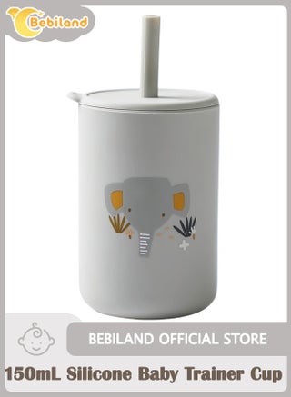 150mL Silicone Baby Trainer Cup with lovely Elephant Pattern, Anti-Fall Non-Slip Sippy Cup for Toddler Independent Drinking, Grey - pzsku/Z92A8021142E645D038B4Z/45/1746193926/644e3588-2480-404d-877e-8a75a930a09c