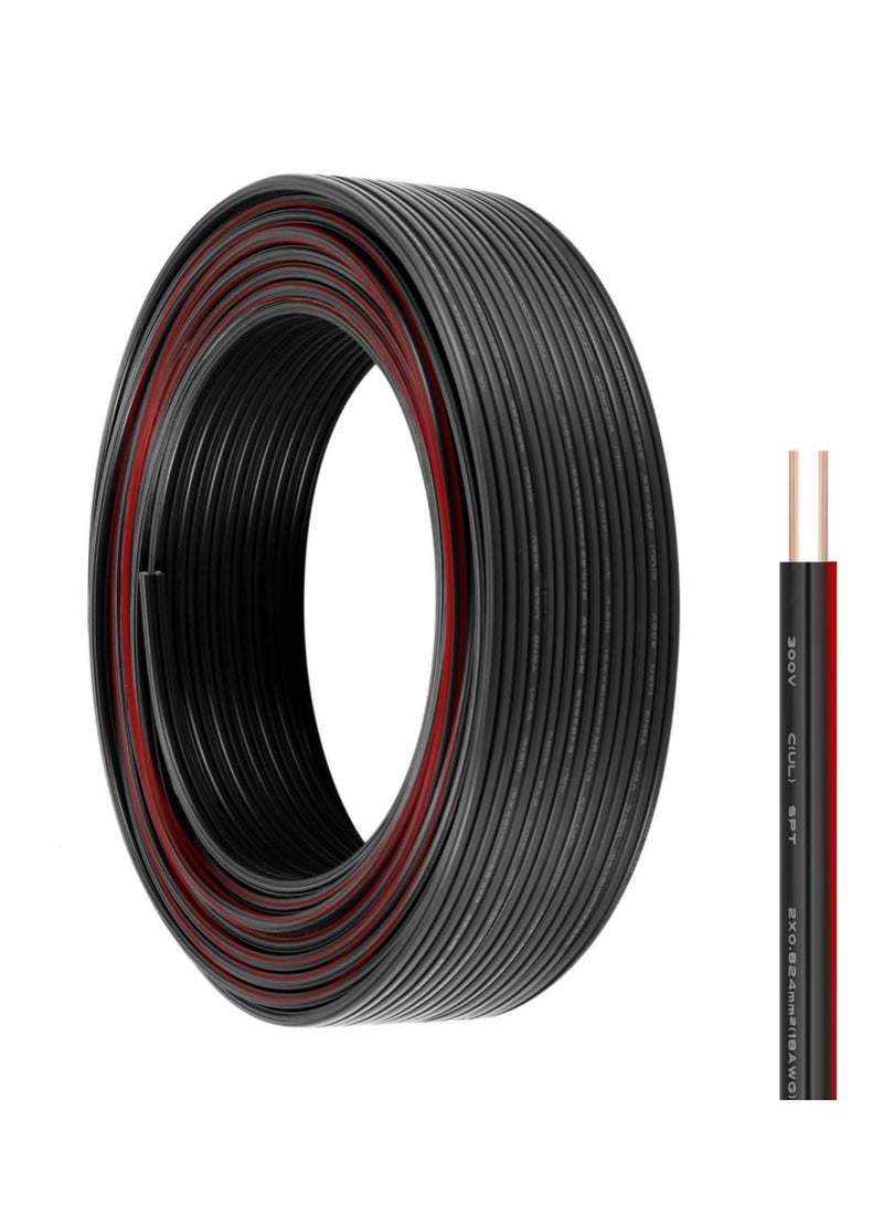 Duravel Duravel Electrical Cable Wire, 2-Core Copper, Black PVC Insulated Twin Flexible Copper Cable for Extension Power Wire Home Small Electrical Wiring (BLACK-0.75MM, 5 METER)  - Image 1